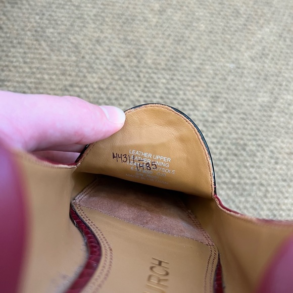 Tory Burch Croc Embossed Charm Loafers Mule Flats Red Women’s Size 6.5 Step Down - Picture 6 of 10